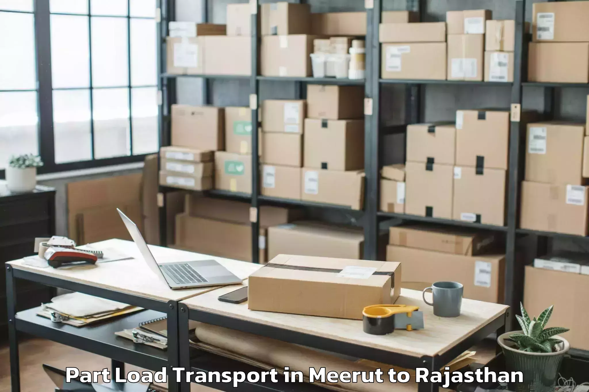 Meerut to Nimaj Part Load Transport Booking